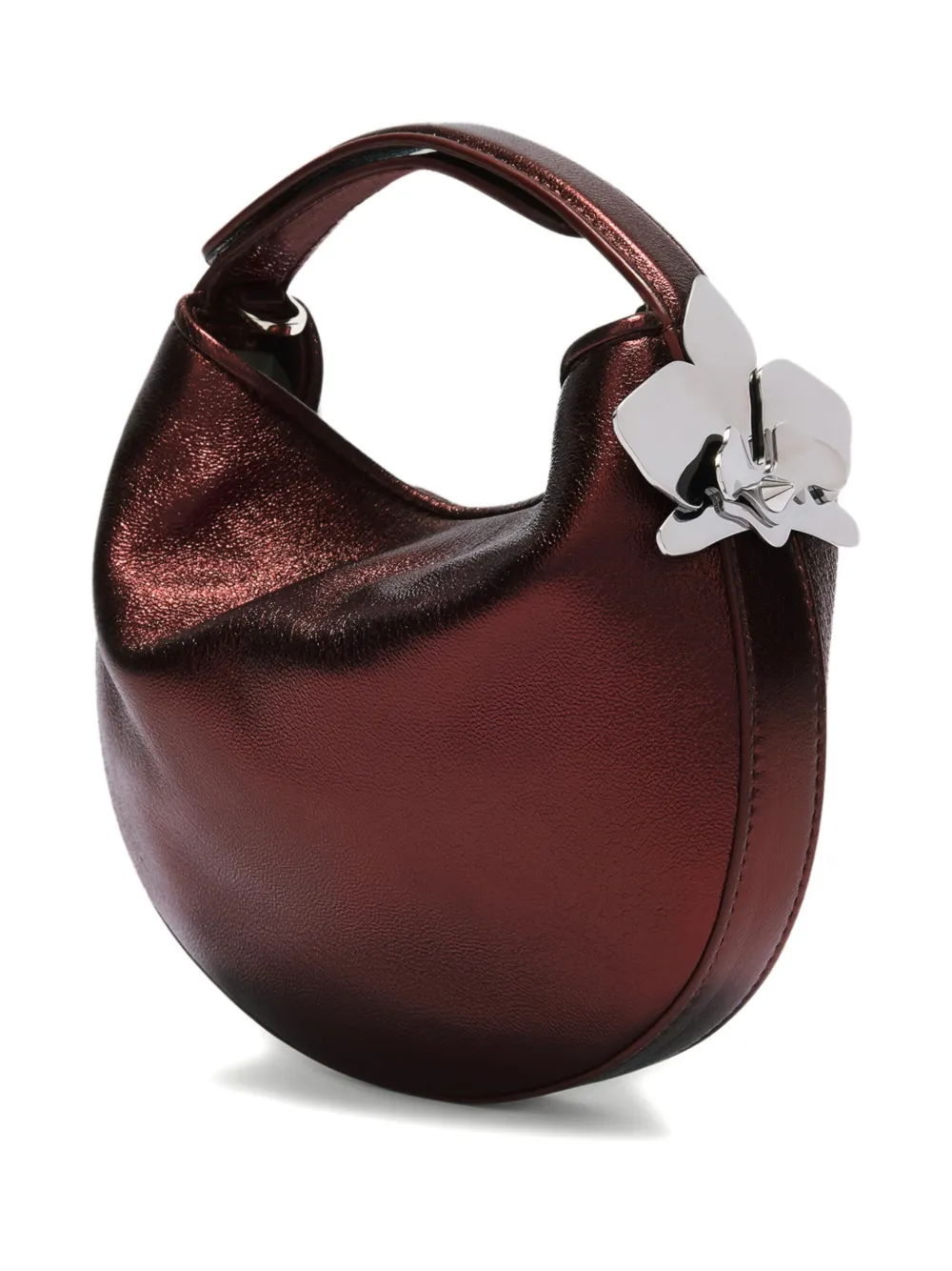 Genny Mini Fortune Metallic-effect Tote Bag In Red
