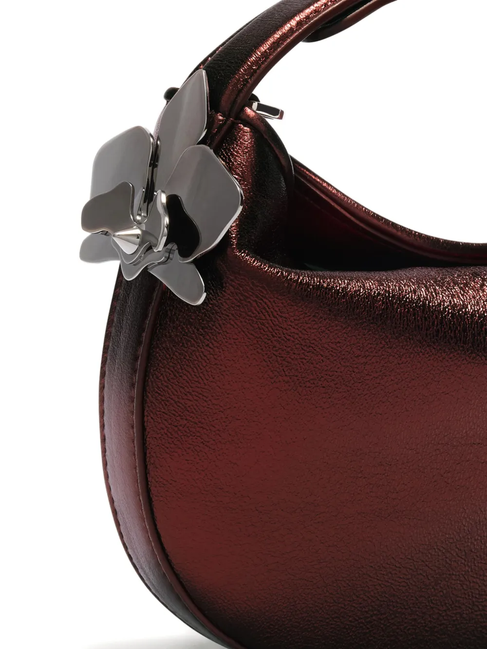 Genny Mini Fortune Metallic-effect Tote Bag In Red