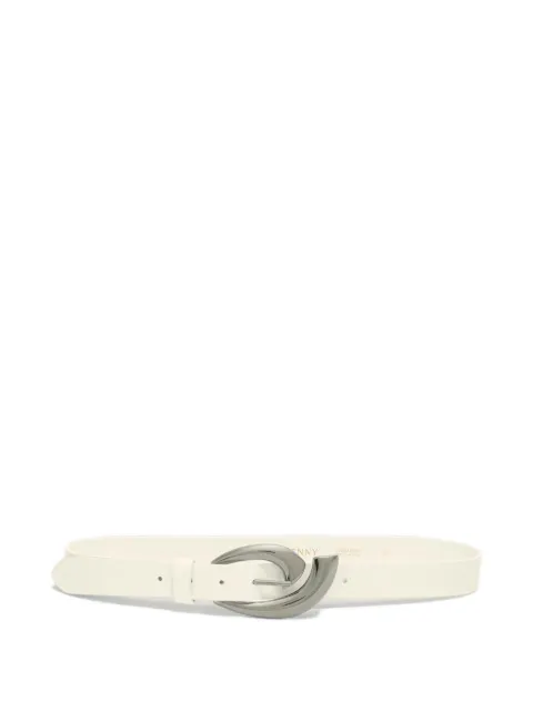 Genny curved-buckle leather belt