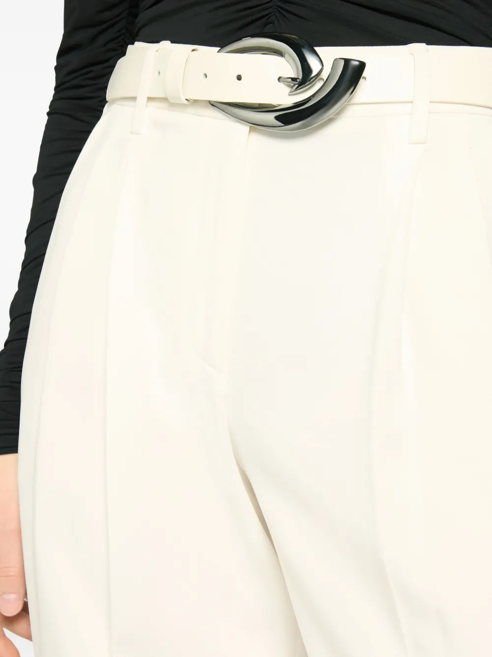 Genny Leren riem Wit