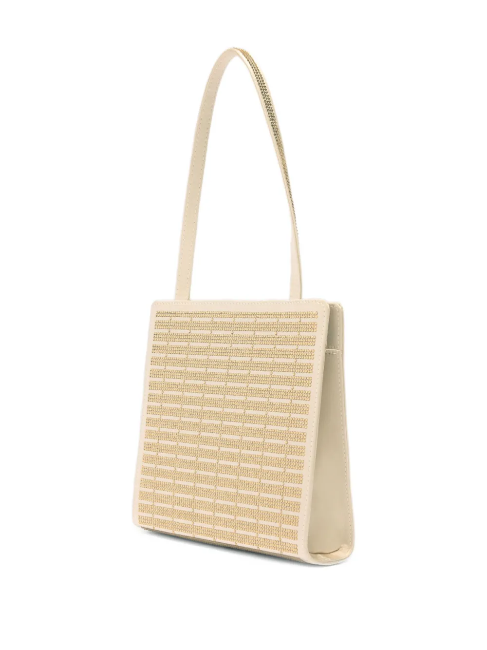 Genny So Chick mini-tas verfraaid met kristallen - Beige