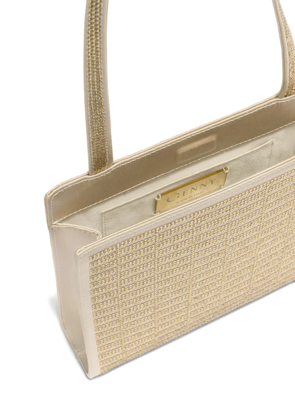 Genny So Chick Crystal-embellished Mini Bag In Neutral