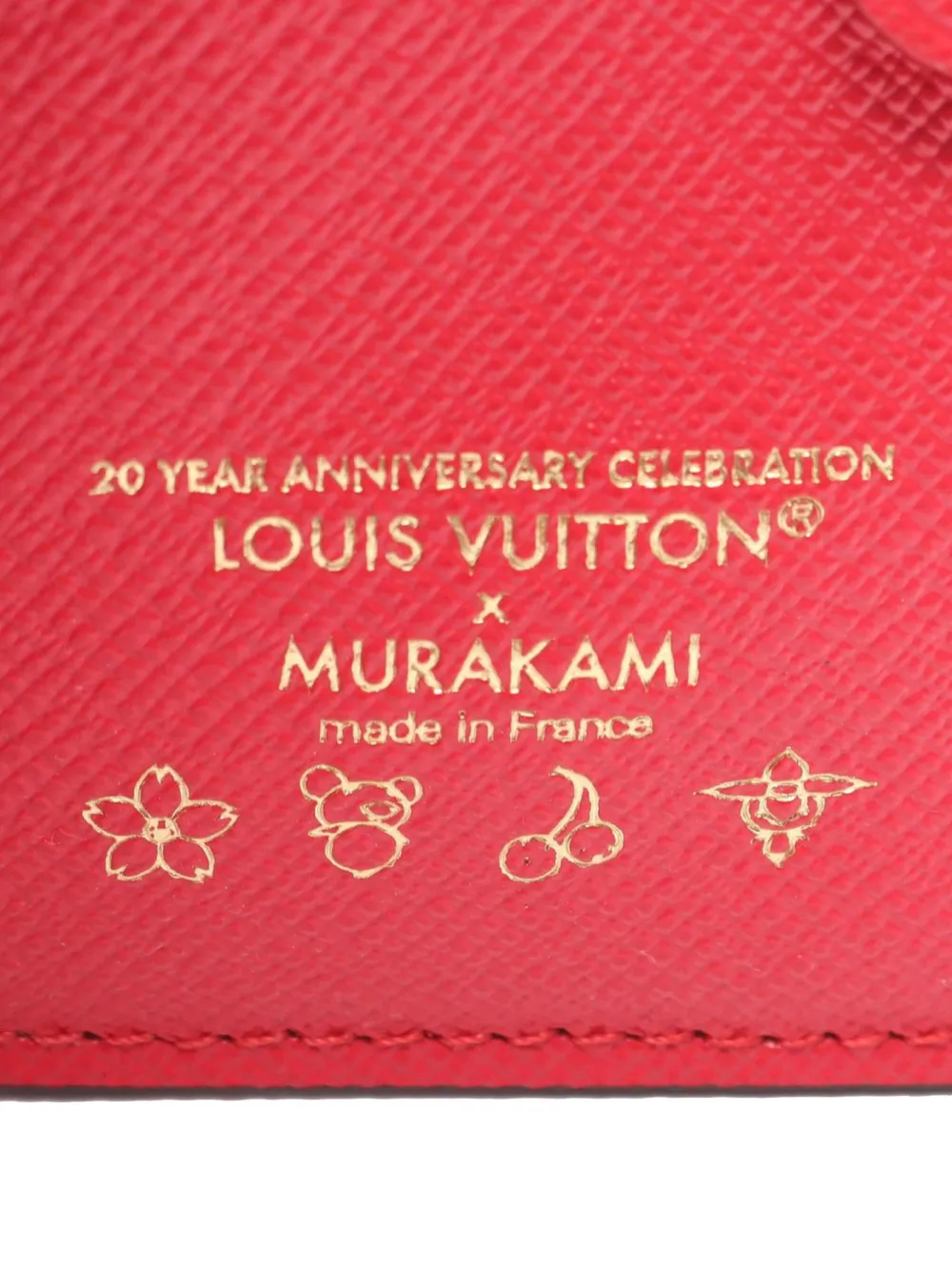 Pre-owned Louis Vuitton 2021-2025 Takashi Murakami Monogram Cerises Lisa Bifold Wallet Small Wallets In Brown