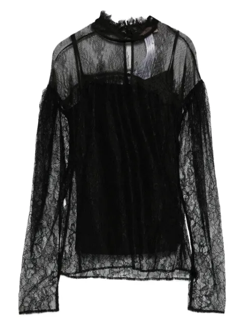 TWINSET mock-neck lace top