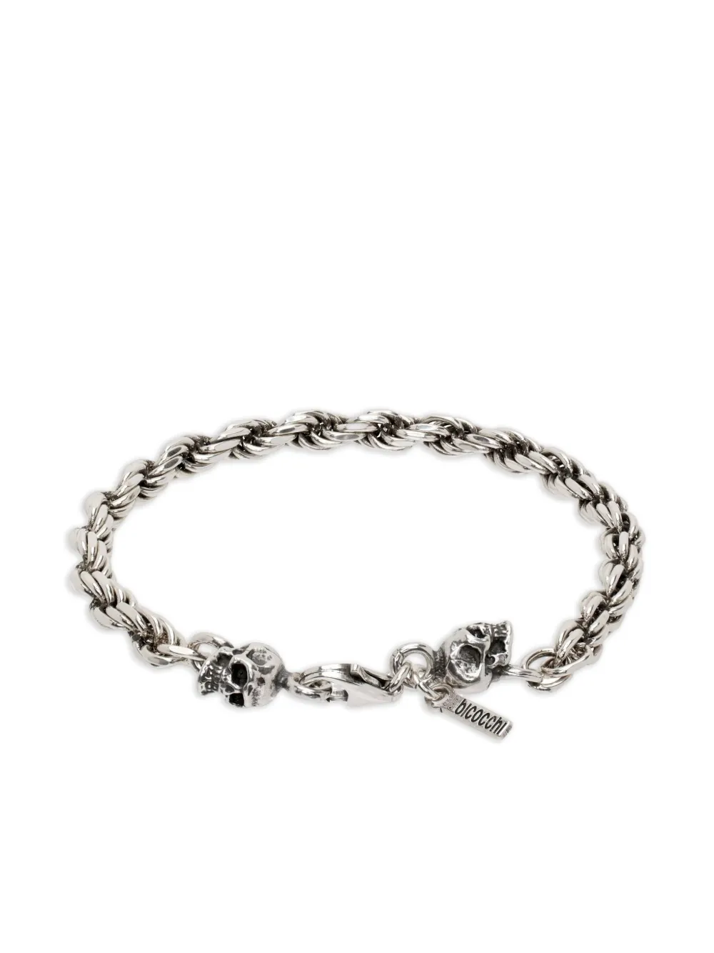 Emanuele Bicocchi rope-chain skull bracelet | Silver | Image 1