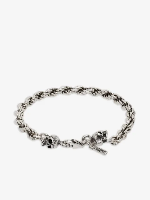 Emanuele Bicocchi rope-chain skull bracelet
