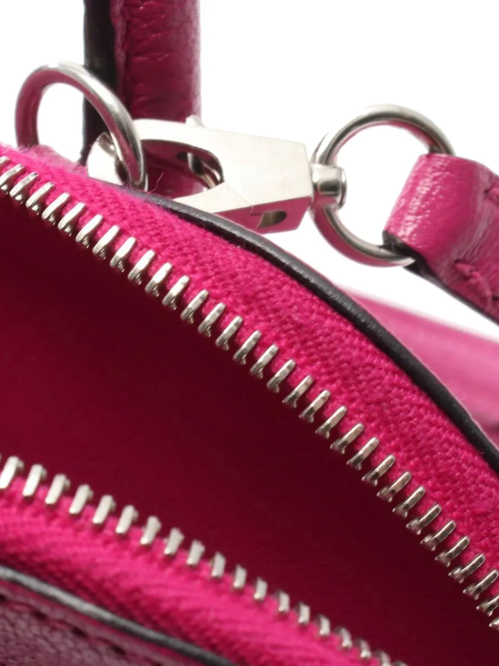 Pre-owned Hermes 2017 Mini Chevre Mysore Bolide 1923 Satchel In Pink