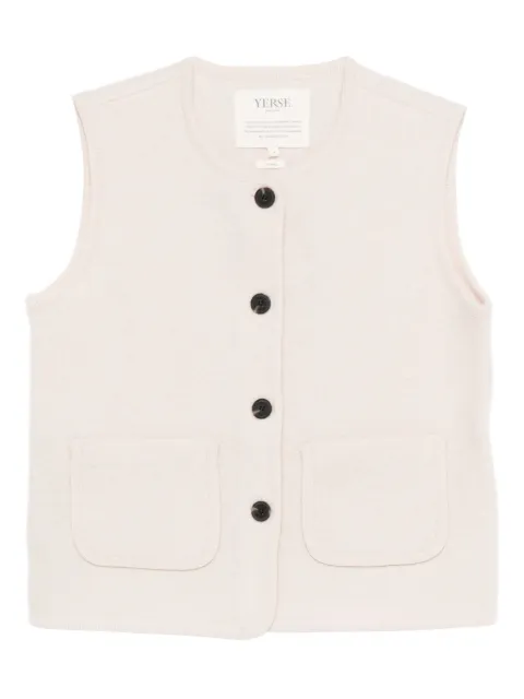 YERSE patch-pocket knitted vest
