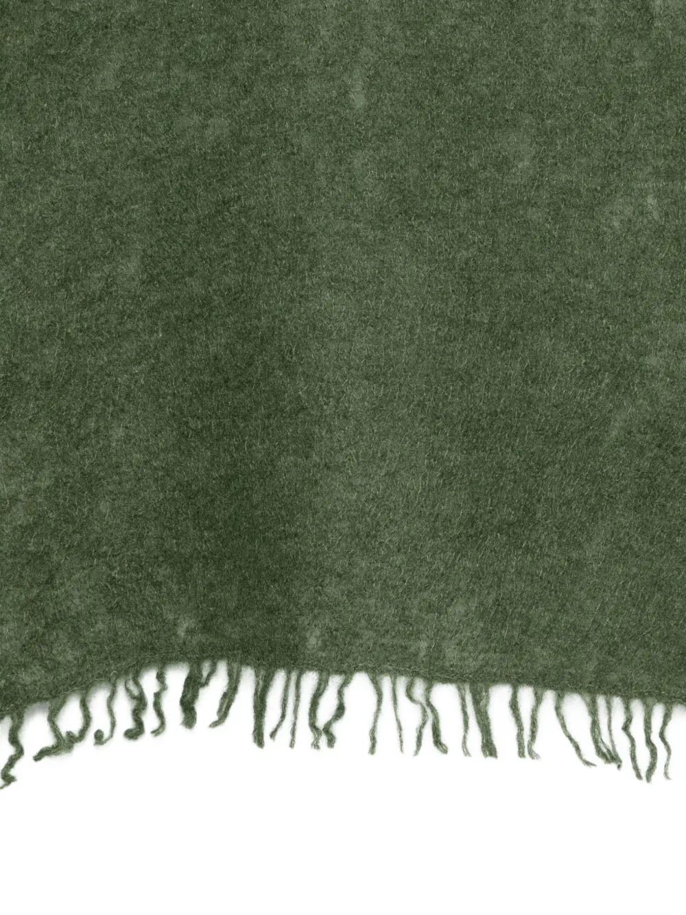 Mouleta Felted Frayed-edge Scarf In Green