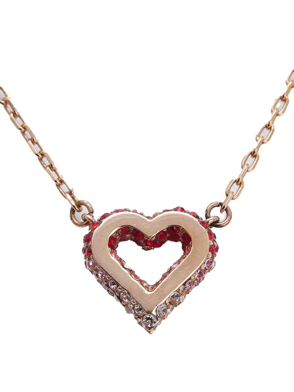 Louis Vuitton Pre-Owned 2015 Gold Plated Crystal Heart Necklace costume necklace | Image 2