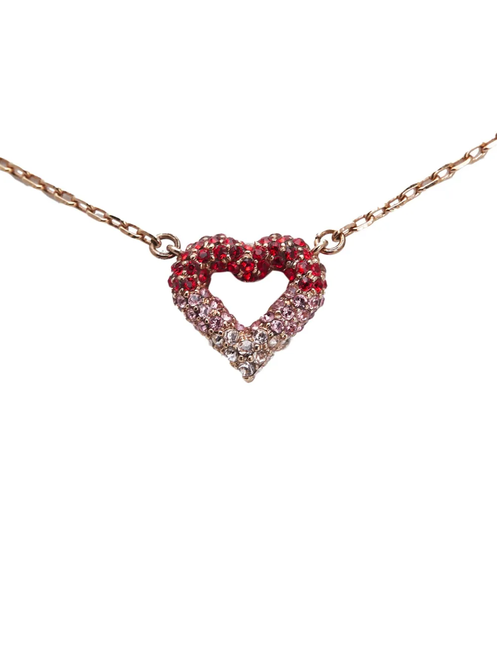 Louis Vuitton Pre-Owned 2015 Gold Plated Crystal Heart Necklace costume necklace | Gold | Image 1