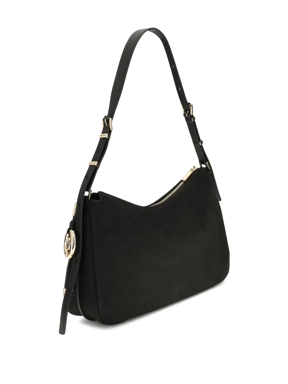Michael Kors logo-charm shoulder bag - Zwart
