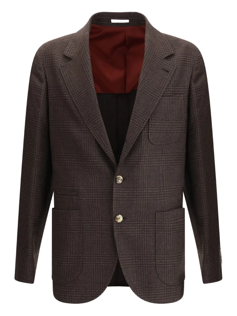 Brunello Cucinelli checked blazer | Brown | Image 1