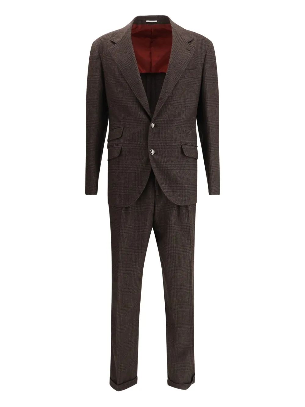 Brunello Cucinelli check-pattern suit | Single Breasted Suits | Image 2