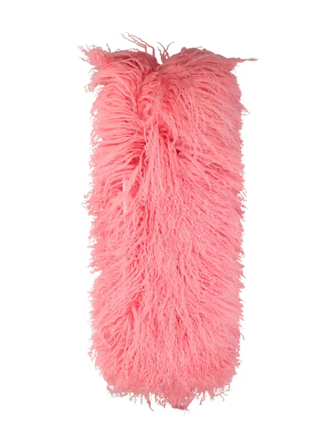 DES PHEMMES Mongolian-fur scarf