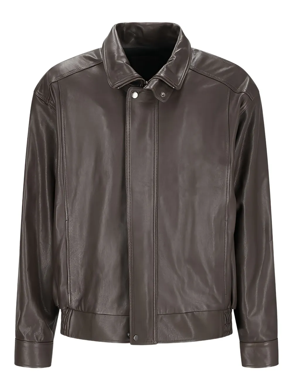 Calvin Klein paneled leather jacket - ブラウン Calvin Klein paneled leather jacket - ブラウン