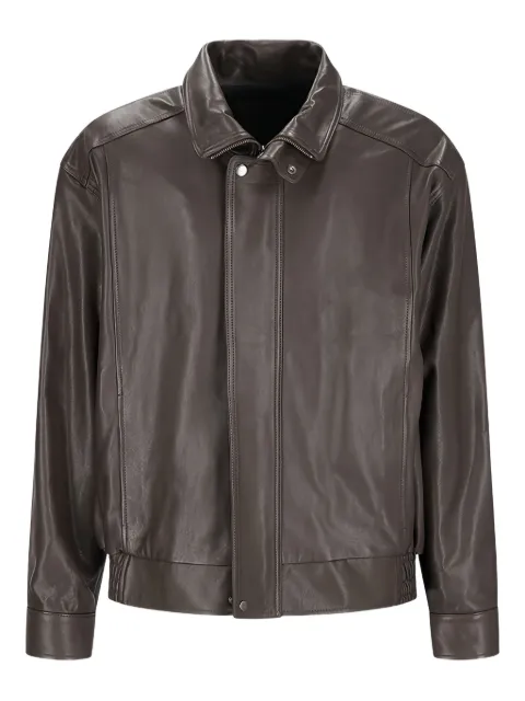 Calvin Klein paneled leather jacket