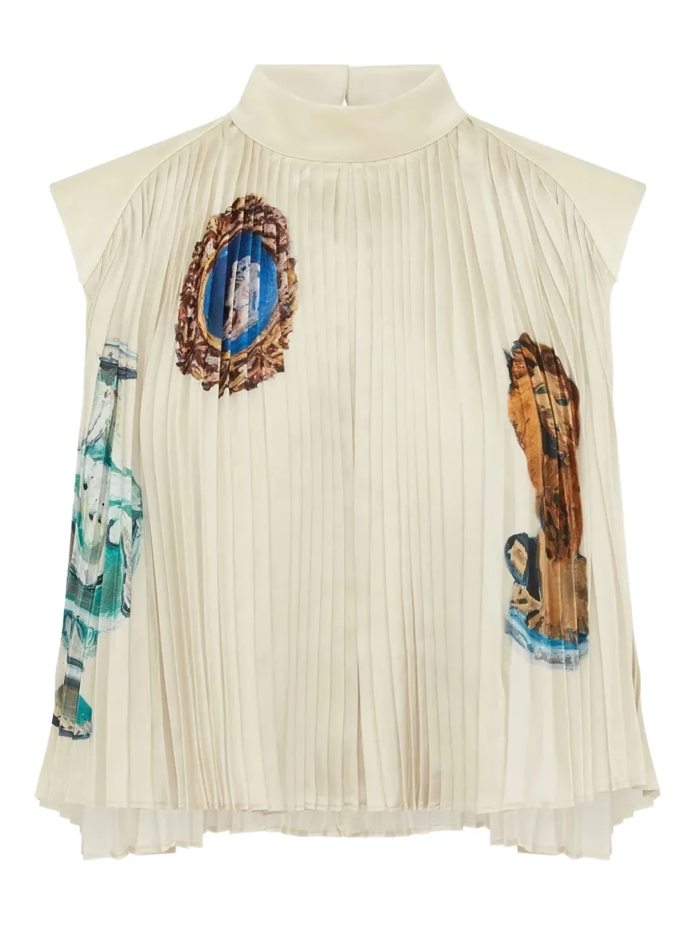 ALEMAIS Orazio pleated top | Neutrals | Image 1