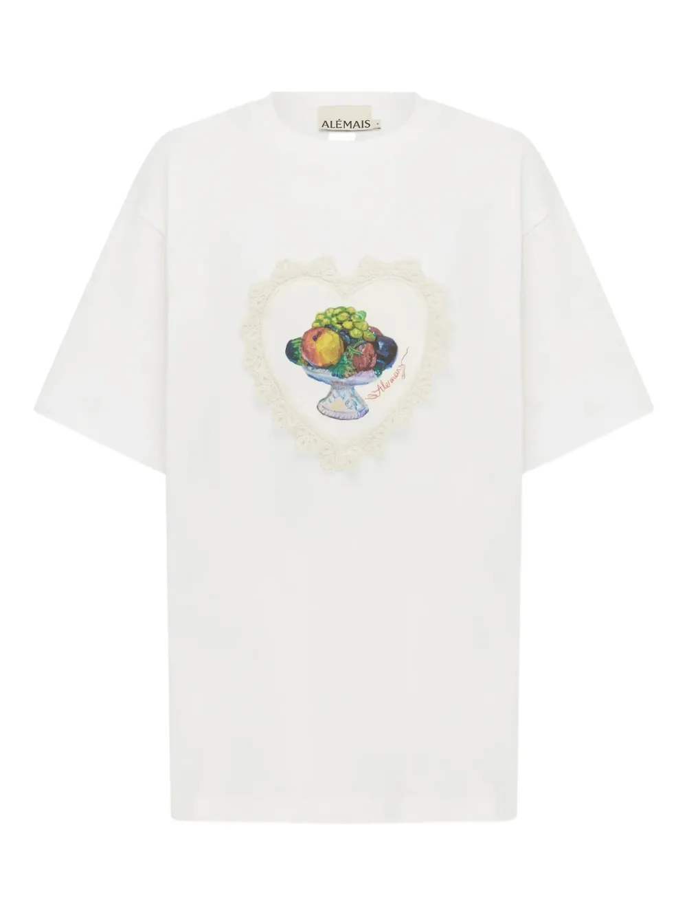 ALEMAIS Orazio プリント Tシャツ - ホワイト ALEMAIS Orazio プリント Tシャツ - ホワイト