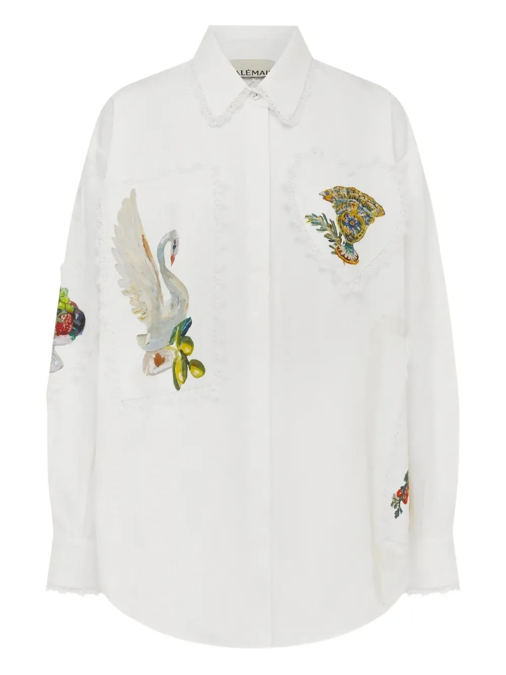 Alemais Orazio Lace-panel Shirt In White