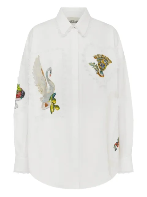ALEMAIS camisa Orazio con panel de encaje