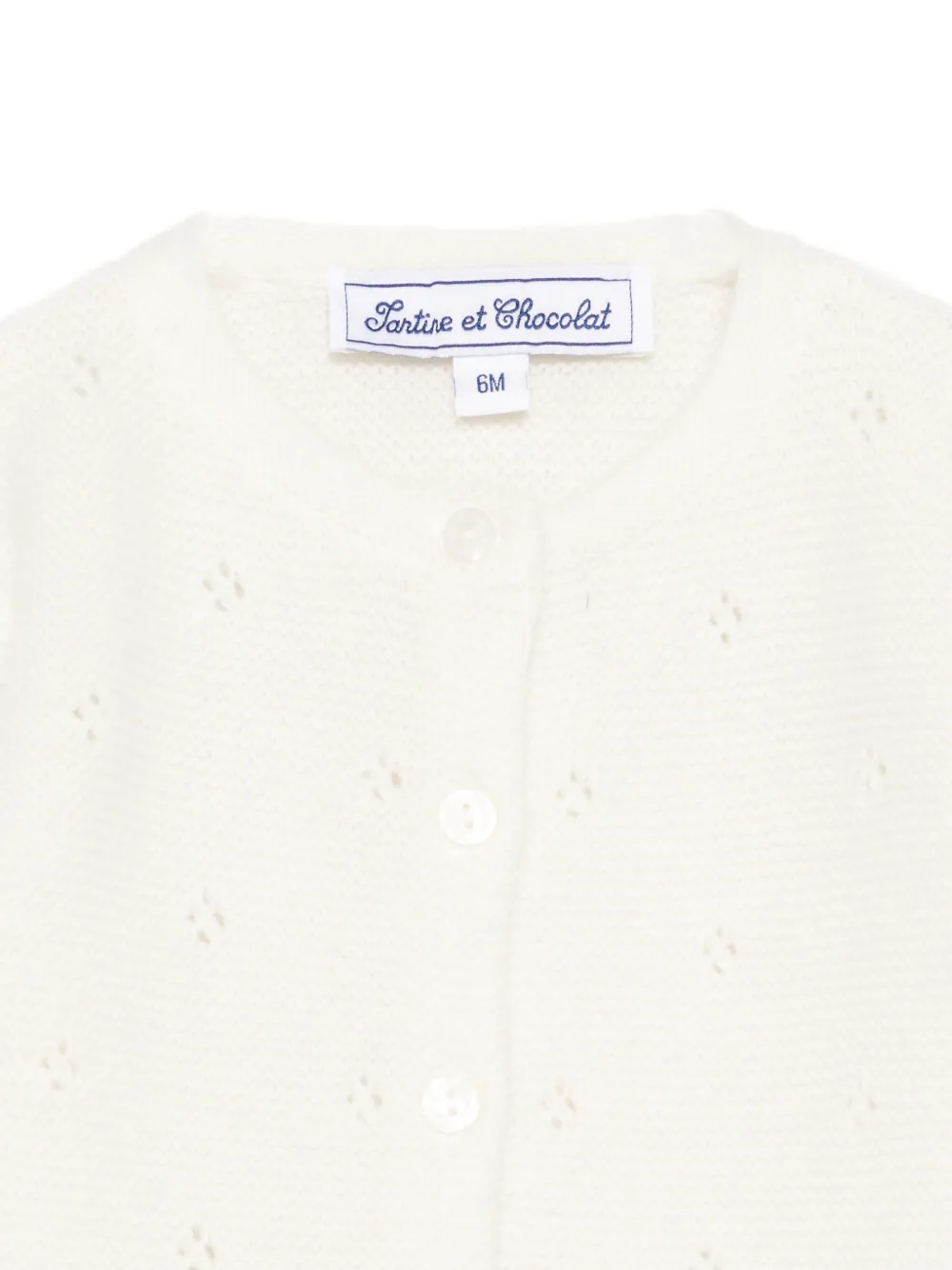 Tartine Et Chocolat Vest met gesmockte afwerking Wit