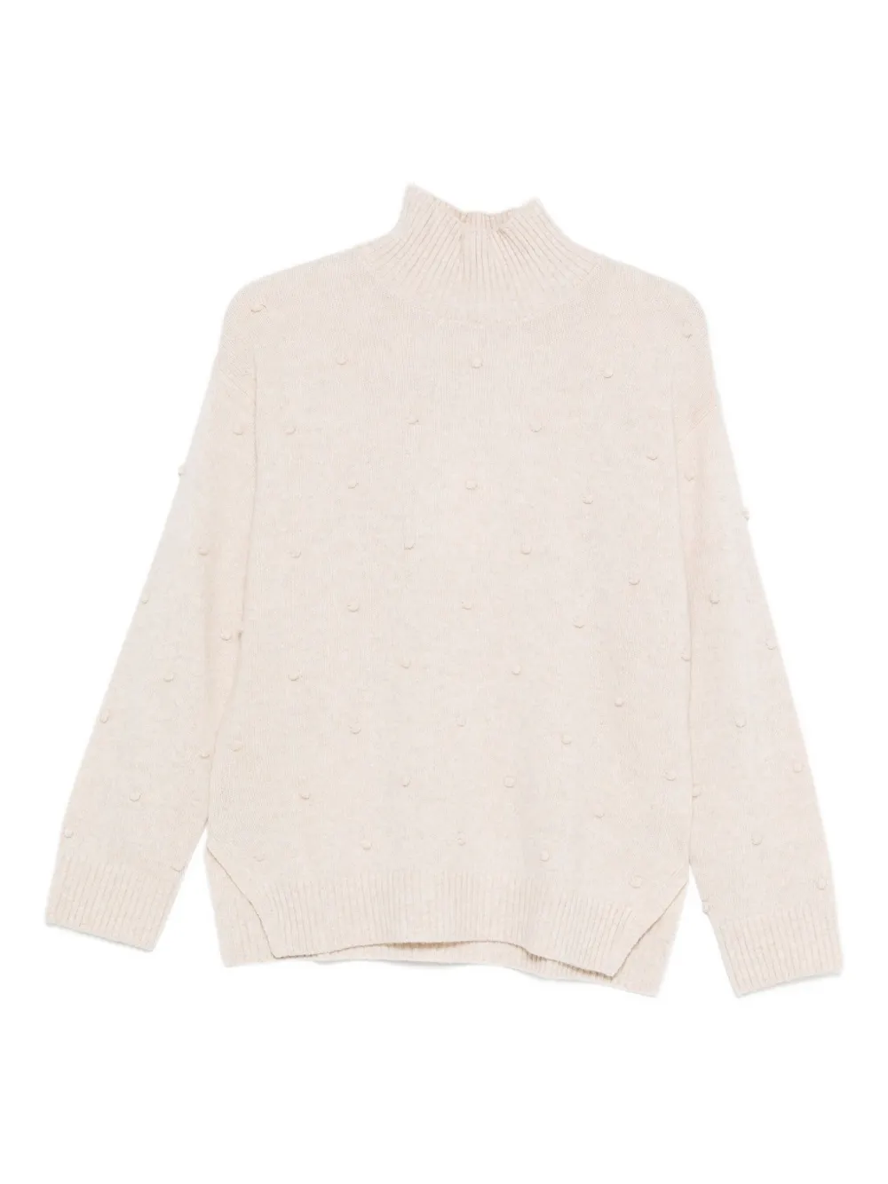 Yerse High-neck Bobble-textured Sweater In Multi