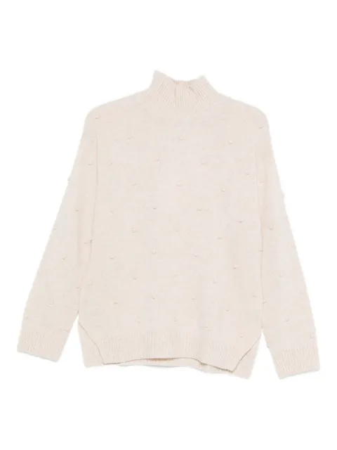 YERSE high-neck bobble-textured sweater