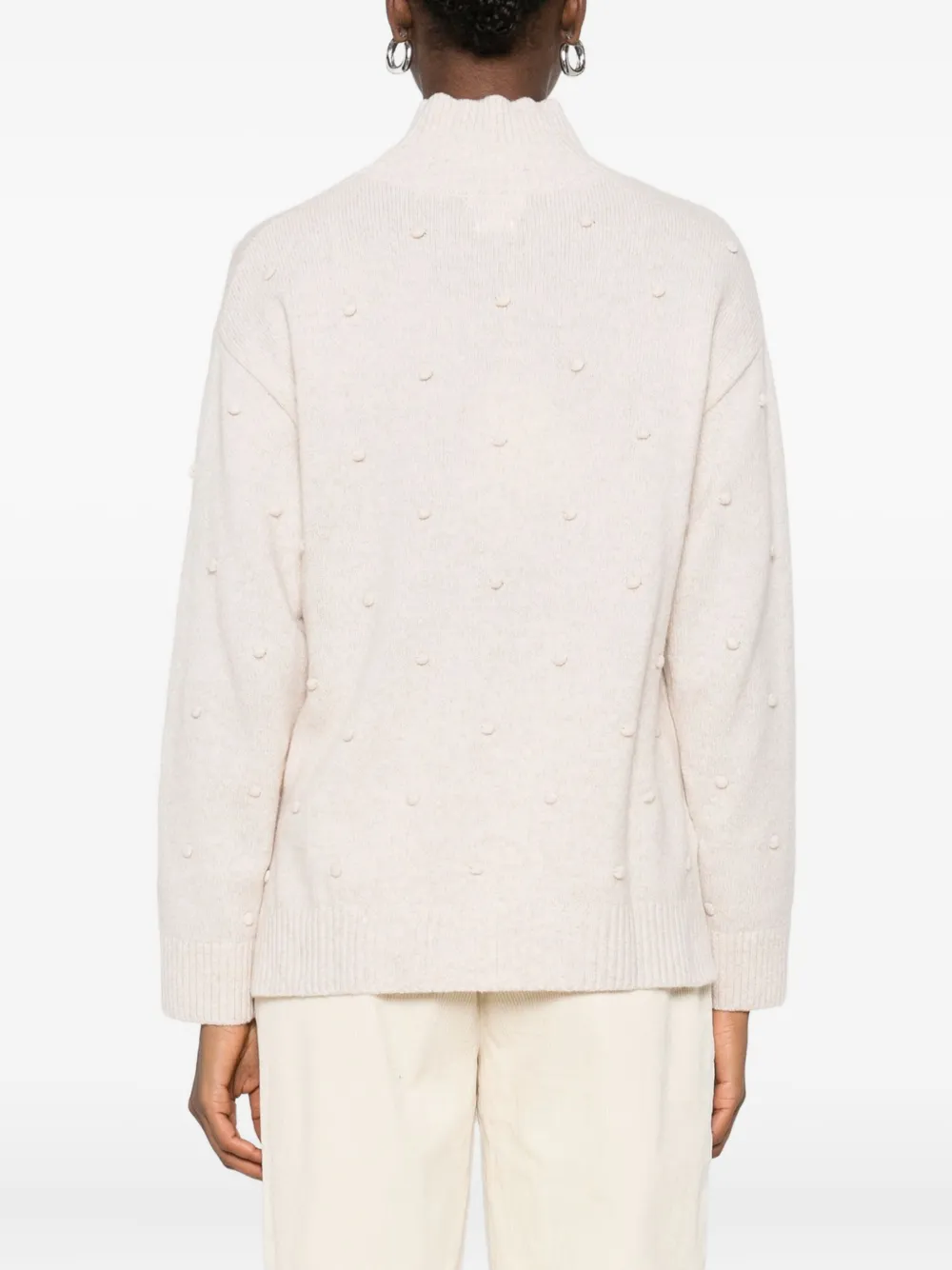Yerse High-neck Bobble-textured Sweater In Multi