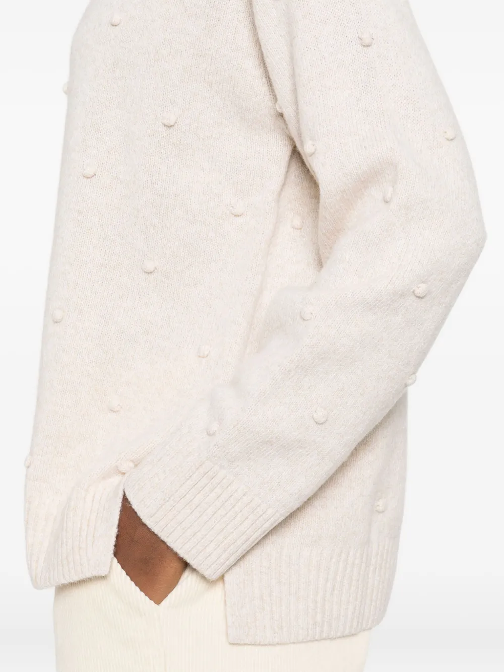 Yerse High-neck Bobble-textured Sweater In Multi