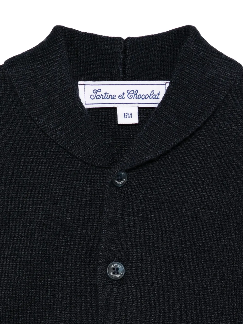 Tartine Et Chocolat Wool Blend Cardigan In Black