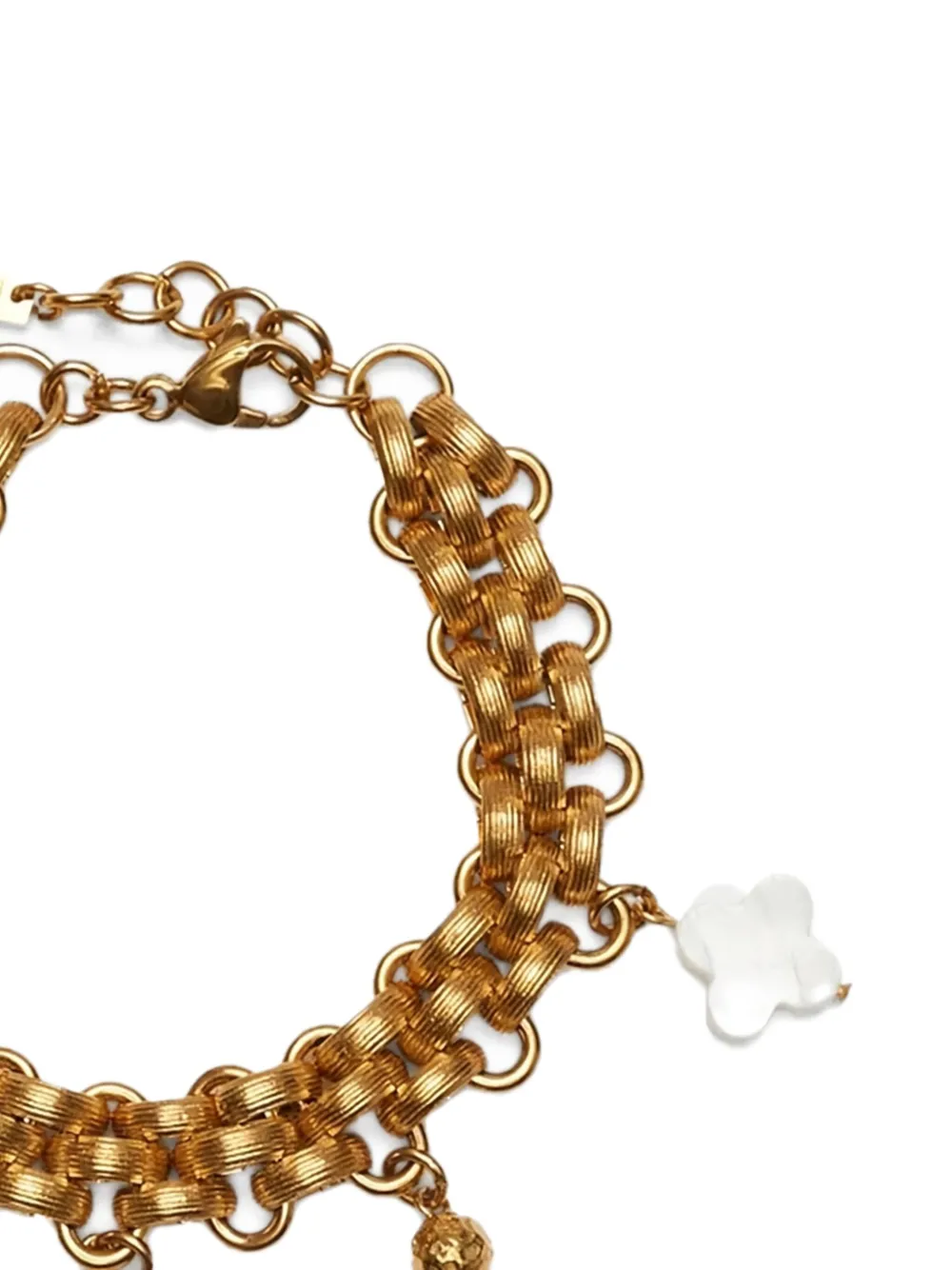 Labelled Jewellery Mila schakelarmband met klaverblad - Goud