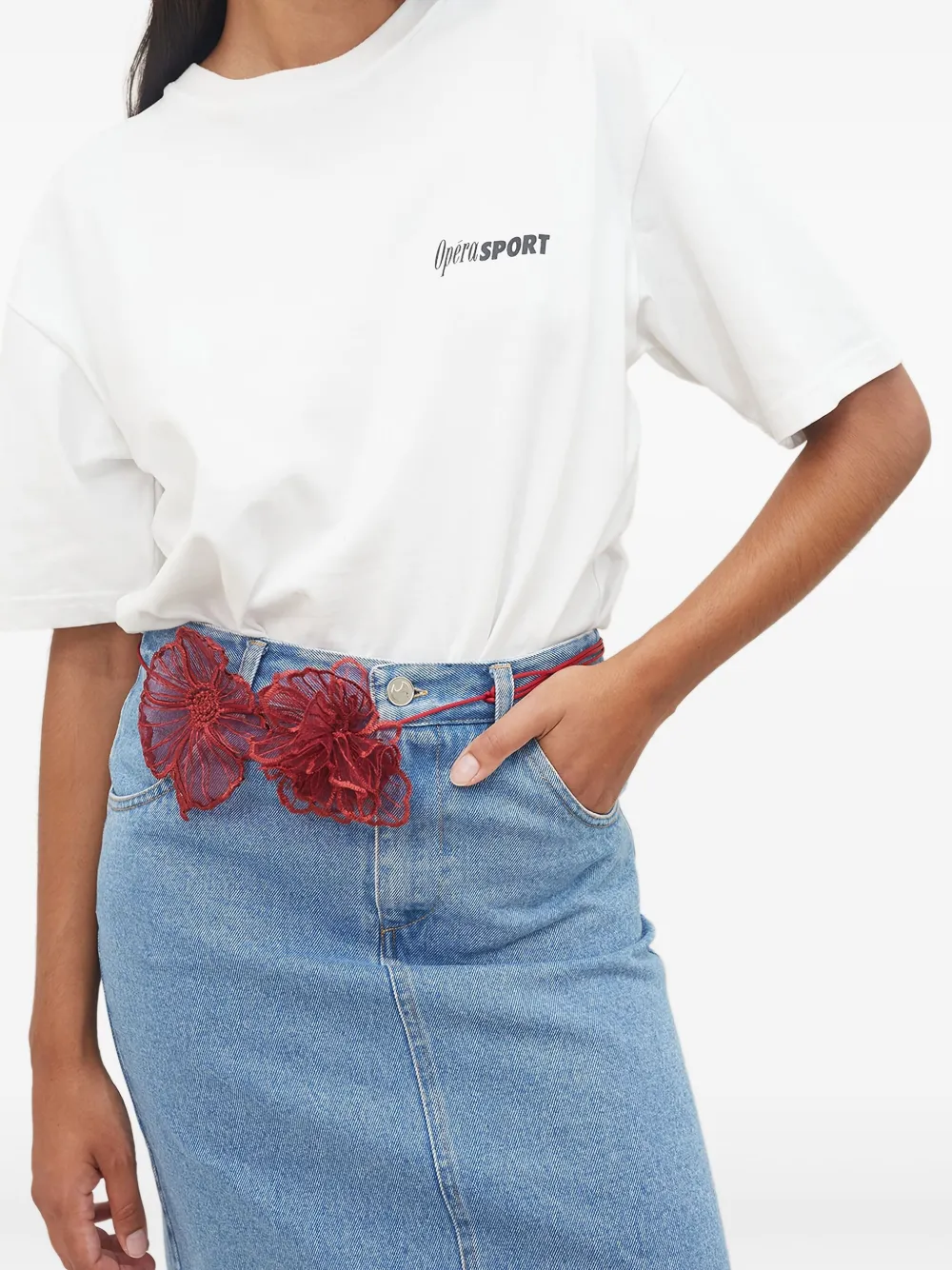 OpéraSPORT T-shirt met logodetail Wit
