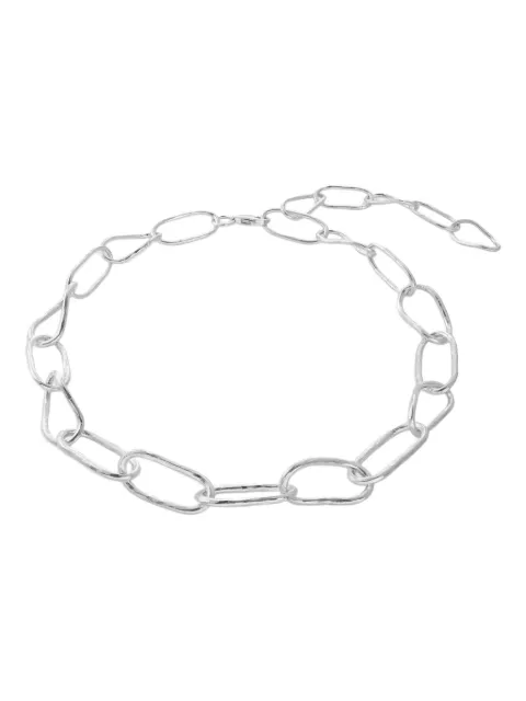 NO MORE  Bold hammered chain necklace