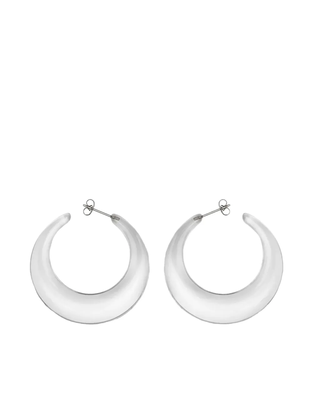 The Good Statement Delta Hoop Earrings In Burgundy