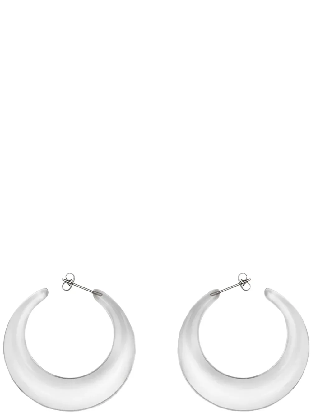 The Good Statement Delta Hoop Earrings In Burgundy