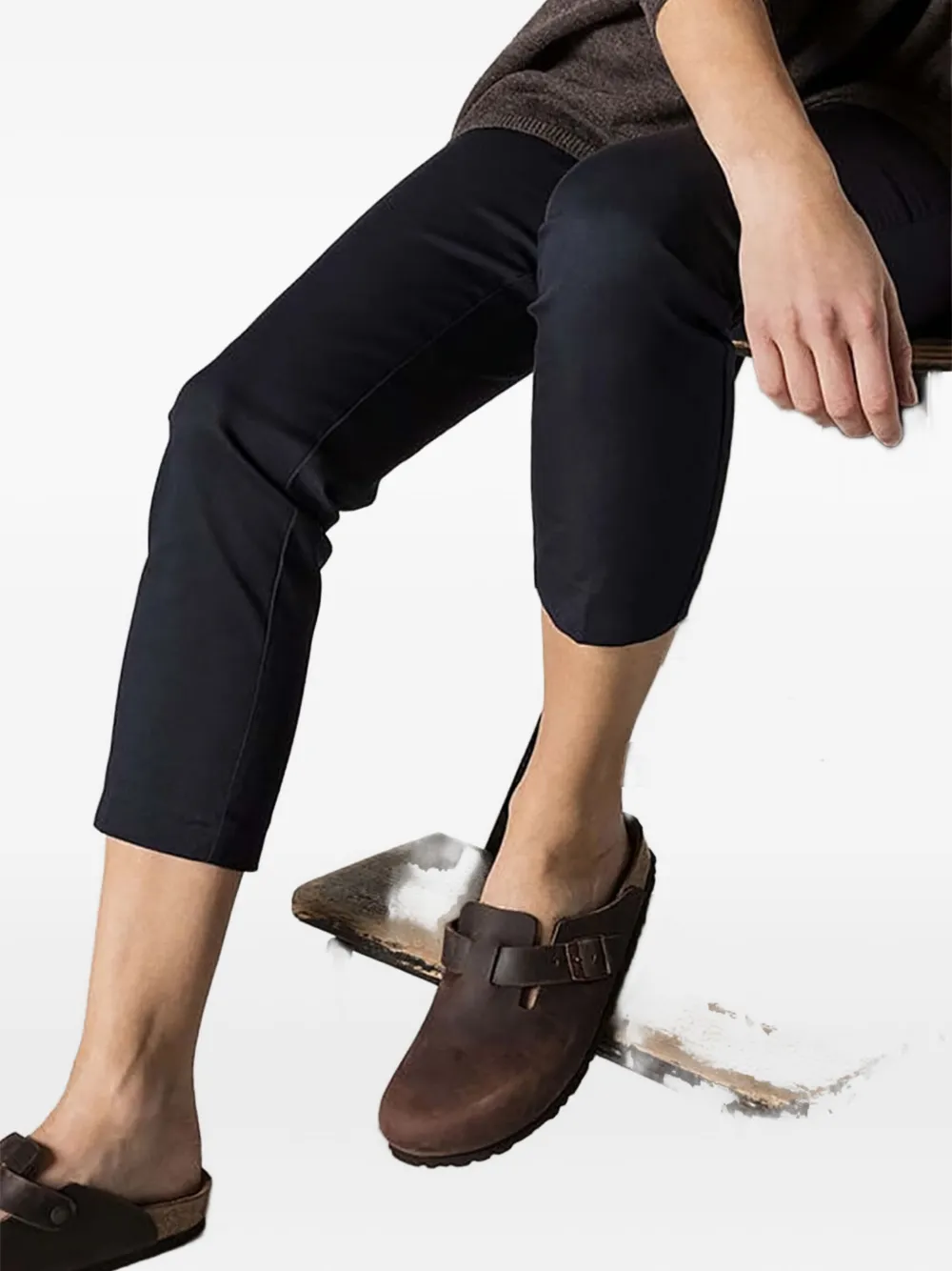 Birkenstock Boston Oiled-leather Clogs In Brown