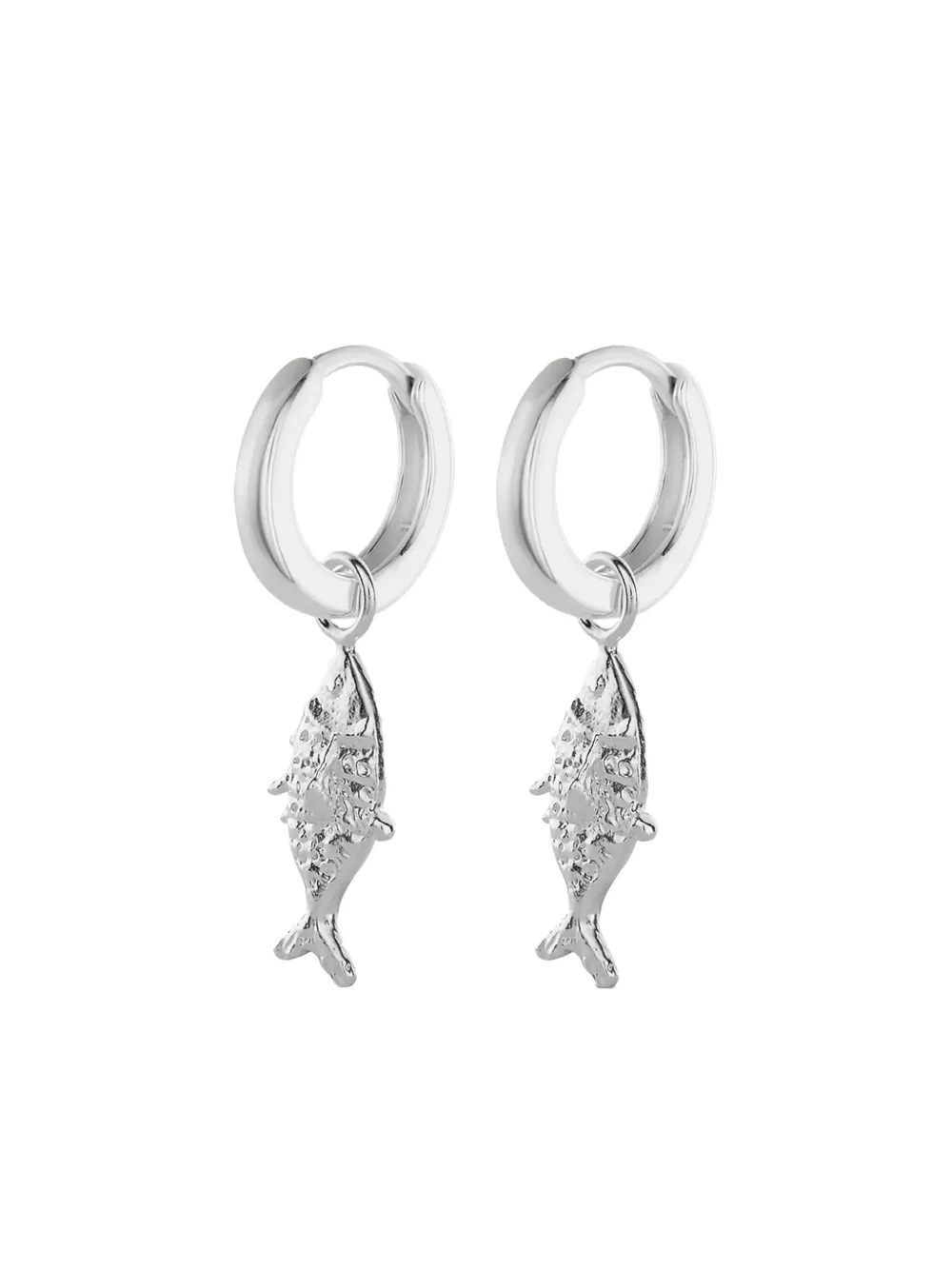 NO MORE Orecchini Sea Bass a cerchio - Argento