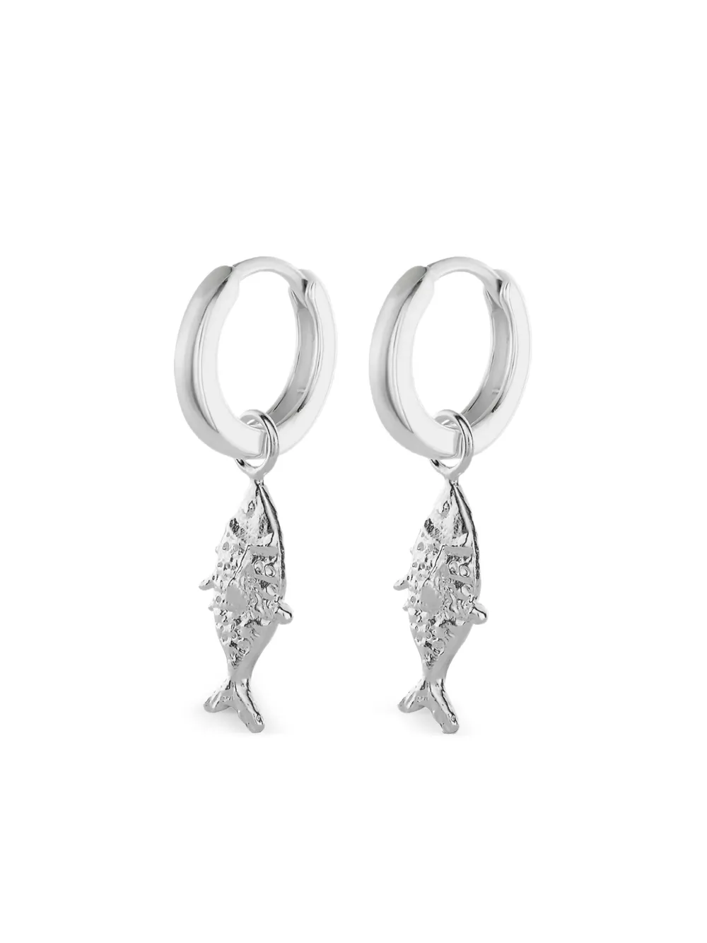 NO MORE Sea Bass フープピアス - シルバートーン NO MORE Sea Bass フープピアス - シルバートーン