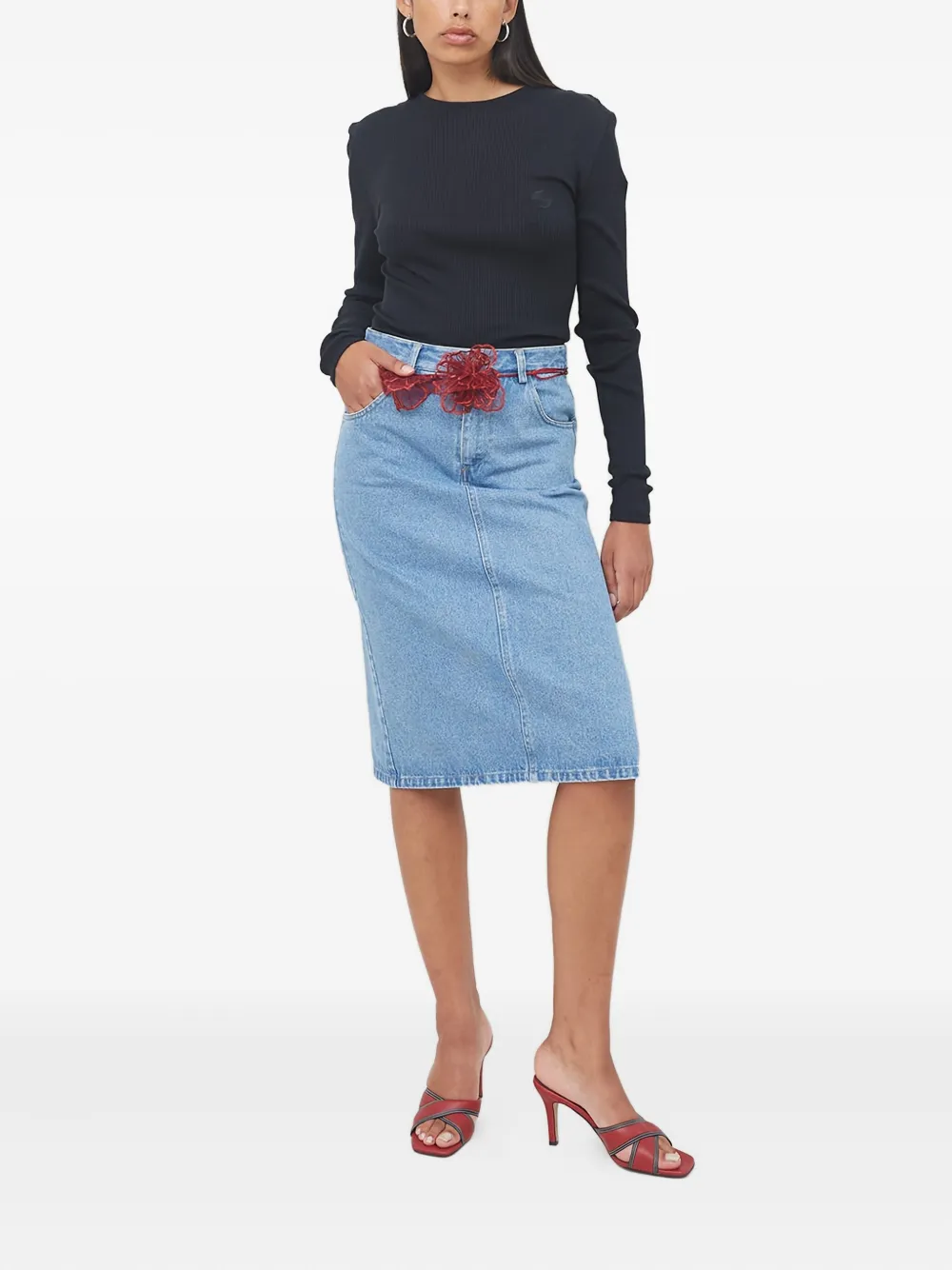 OpéraSPORT Midi-spijkerrok - Blauw