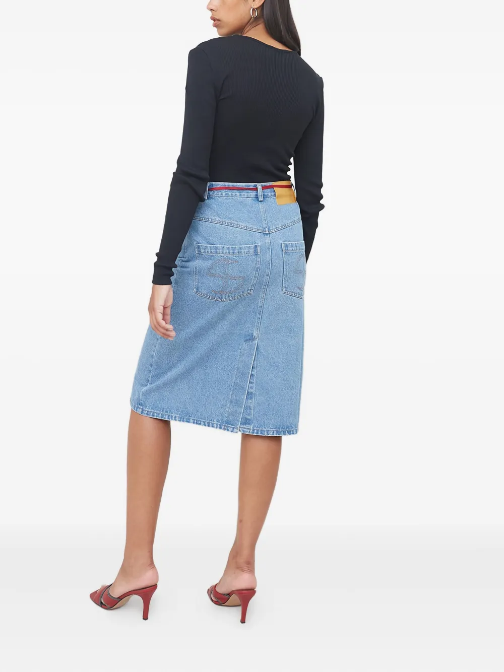 OpéraSPORT Midi-spijkerrok Blauw