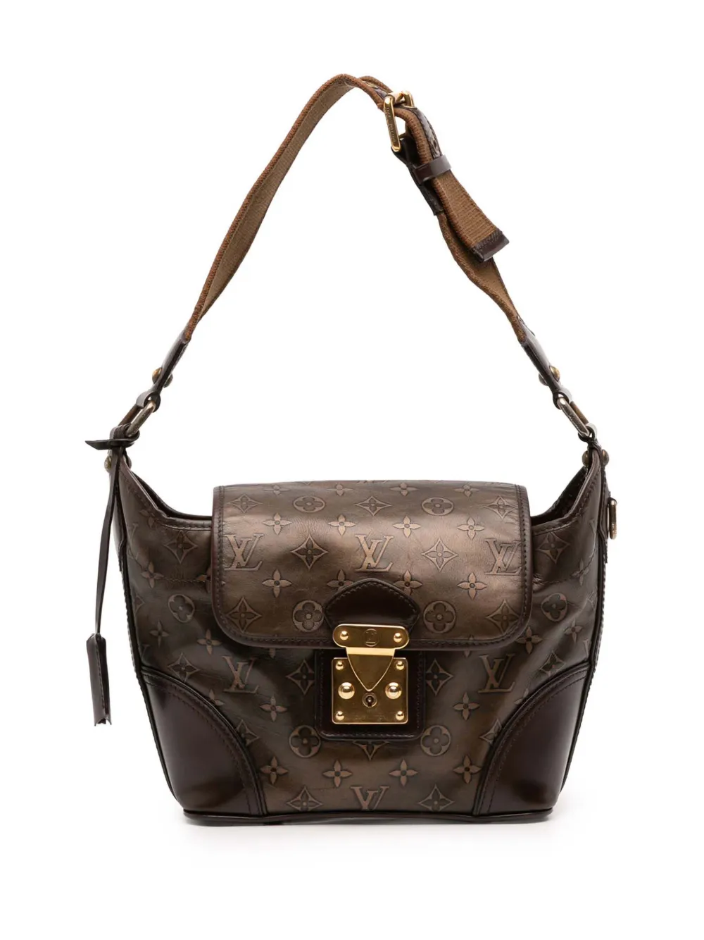 Louis Vuitton Pre-Owned 2007 モノグラム エンボス セルジェント PM ショルダーバッグ - ブラウン Louis Vuitton Pre-Owned 2007 モノグラム エンボス セルジェント PM ショルダーバッグ - ブラウン