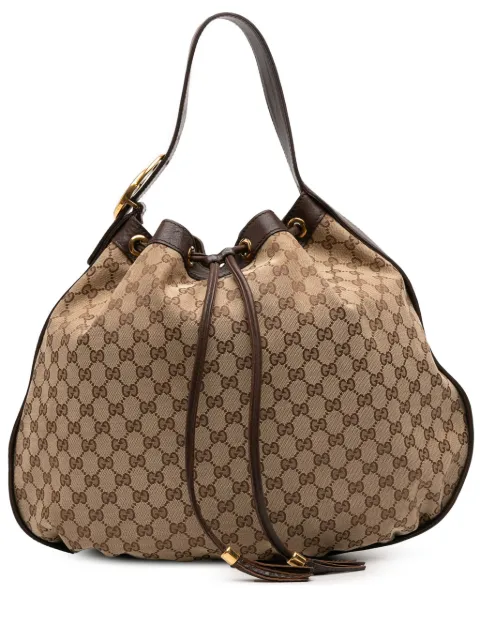 Gucci Pre-Owned 2016-2025 GG Canvas Interlocking Icon Drawstring Hobo shoulder bag