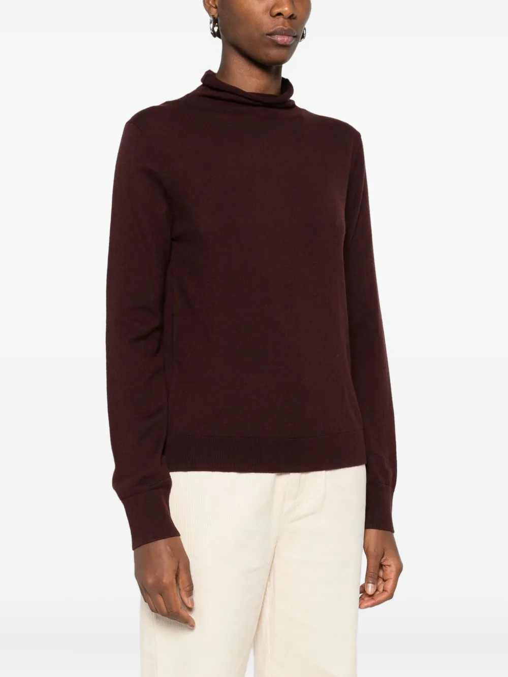 Yerse Turtleneck Long-sleeve Sweater In Brown