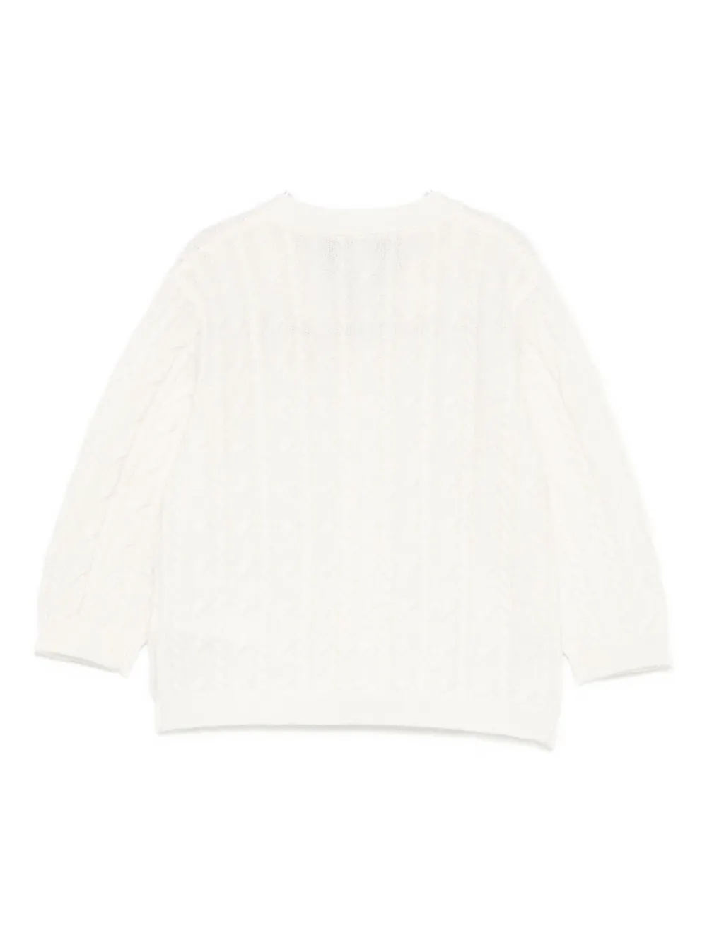 Tartine Et Chocolat Cashmere Cardigan In White