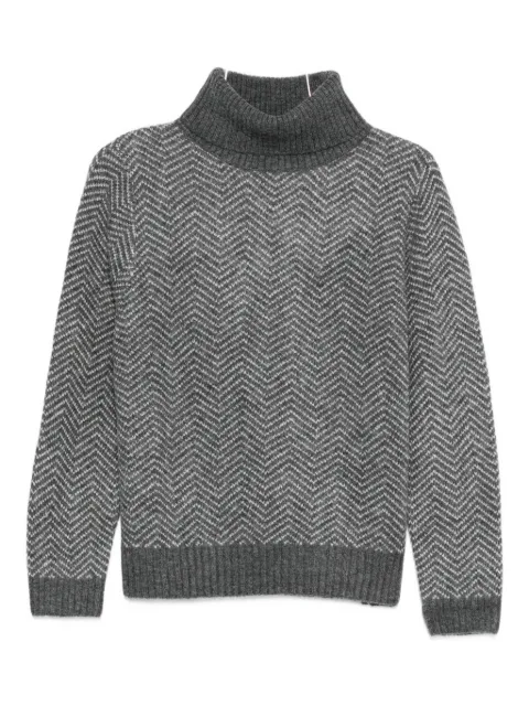 YERSE herringbone-pattern turtleneck sweater