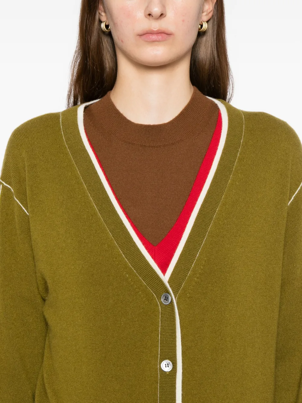 Cuddleup Cashmere Cardigan In Green