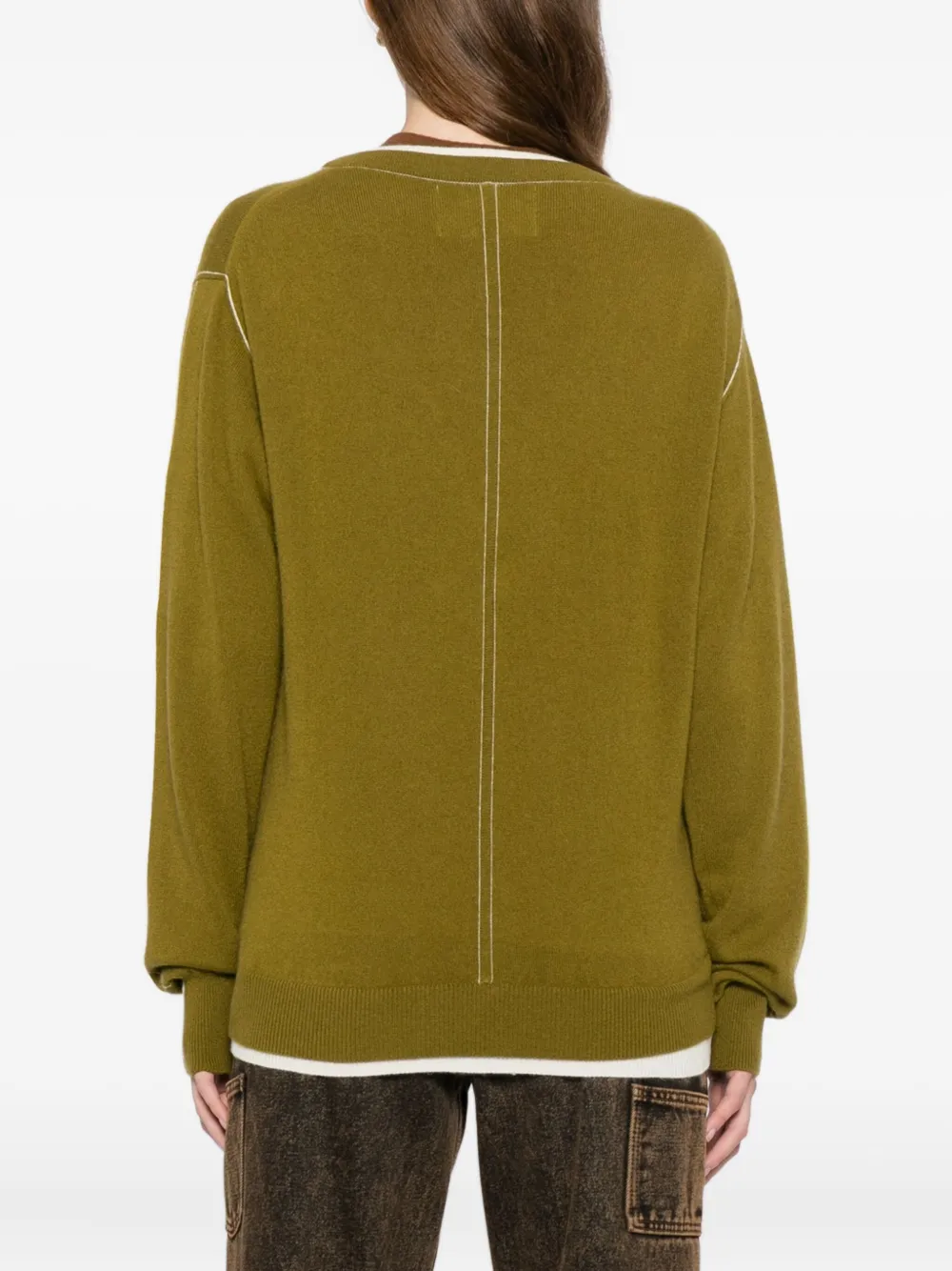 Cuddleup Cashmere Cardigan In Green
