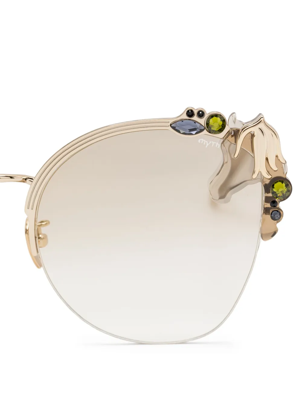 MYTH M4 Elation zonnebril met cat-eye montuur Zwart