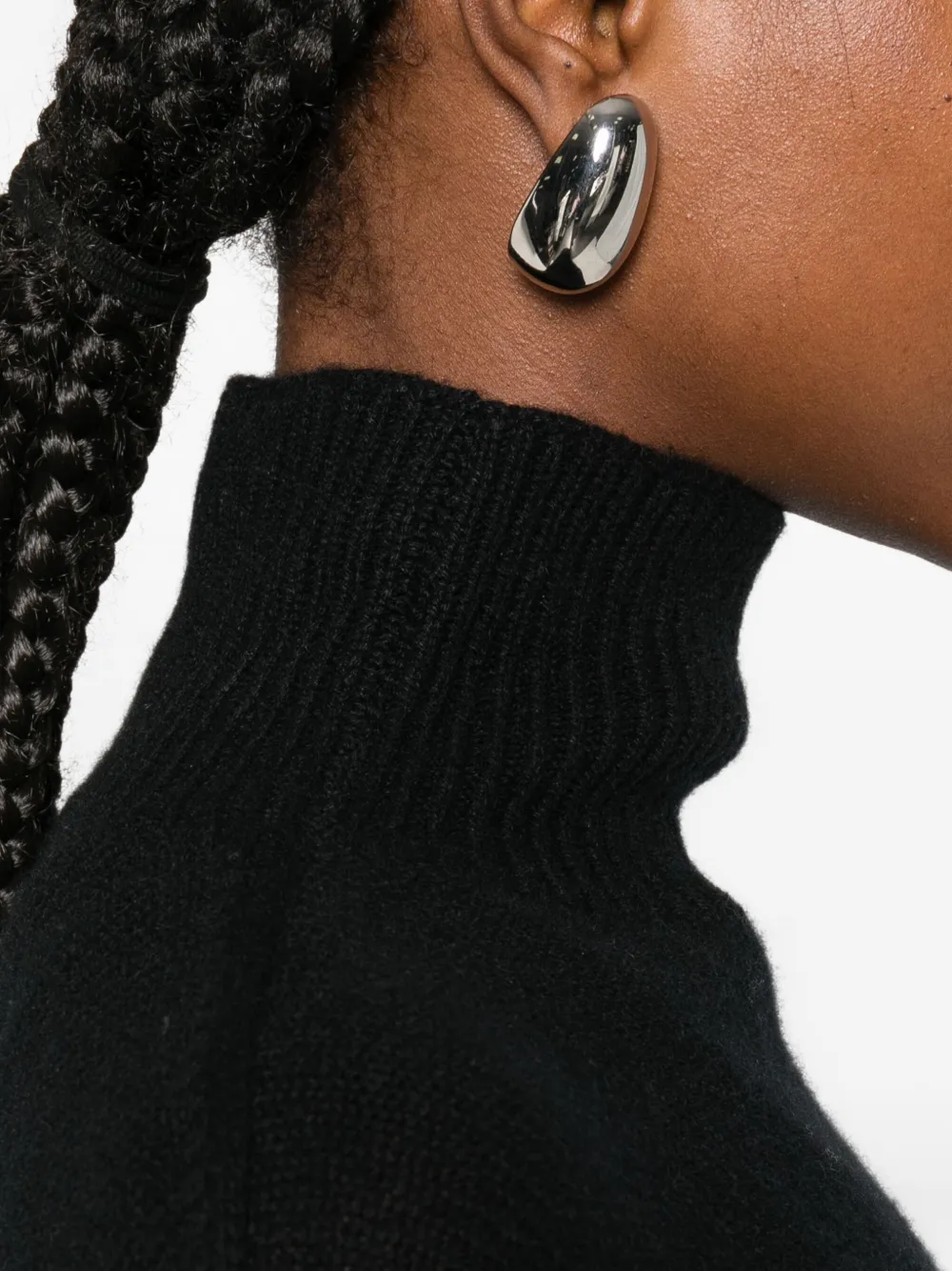 Allude Trui met trechterhals Zwart